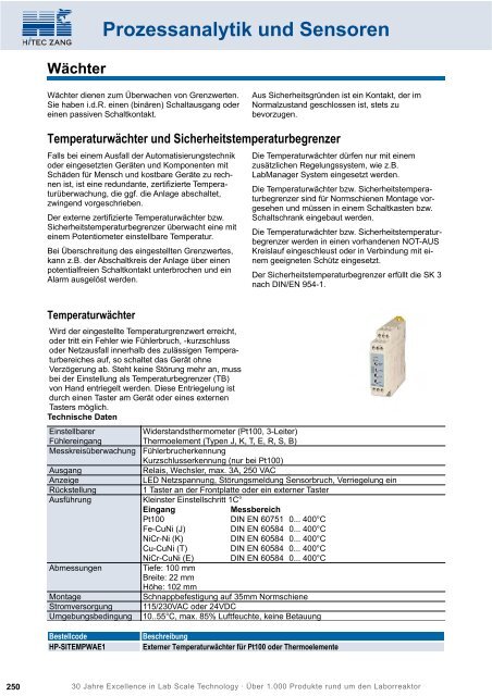 HiTec Zang Hauptkatalog 2010/2011 - HiTec Zang GmbH