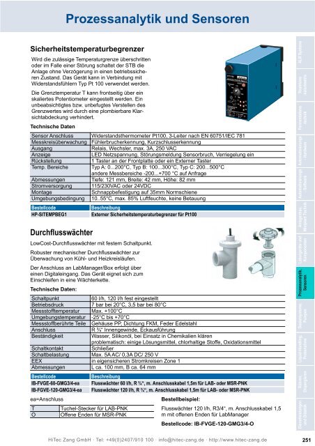 HiTec Zang Hauptkatalog 2010/2011 - HiTec Zang GmbH