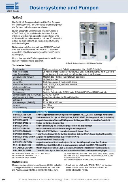 HiTec Zang Hauptkatalog 2010/2011 - HiTec Zang GmbH