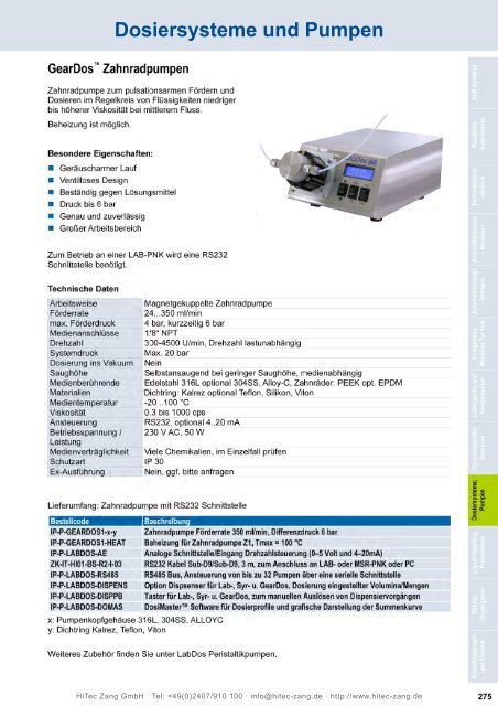 HiTec Zang Hauptkatalog 2010/2011 - HiTec Zang GmbH