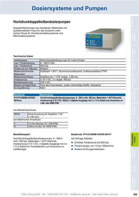 HiTec Zang Hauptkatalog 2010/2011 - HiTec Zang GmbH