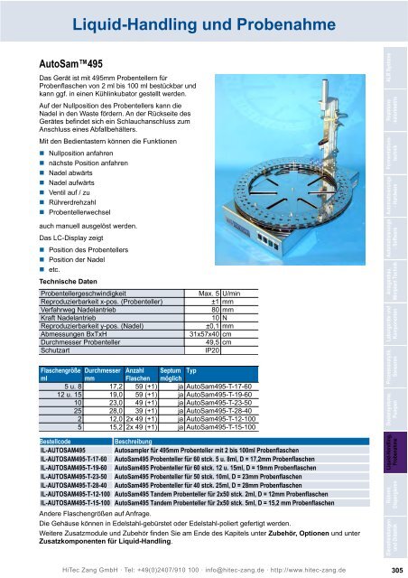 HiTec Zang Hauptkatalog 2010/2011 - HiTec Zang GmbH