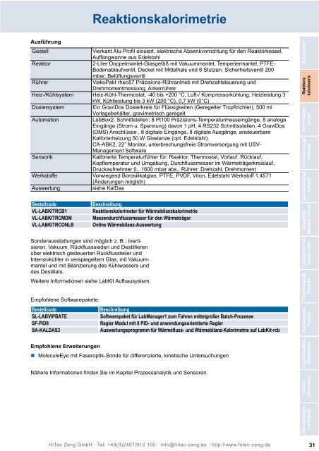 HiTec Zang Hauptkatalog 2010/2011 - HiTec Zang GmbH