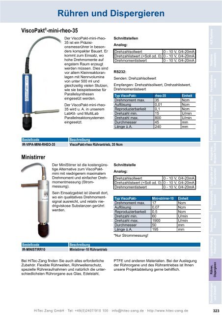 HiTec Zang Hauptkatalog 2010/2011 - HiTec Zang GmbH