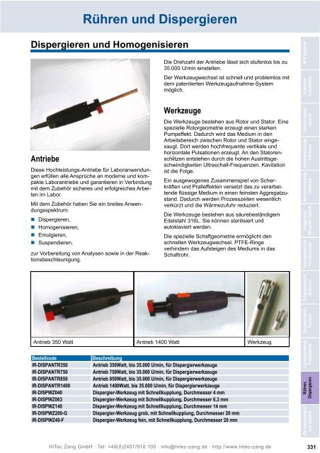 HiTec Zang Hauptkatalog 2010/2011 - HiTec Zang GmbH