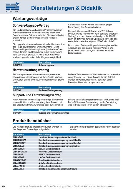 HiTec Zang Hauptkatalog 2010/2011 - HiTec Zang GmbH