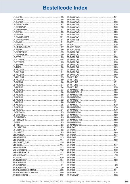 HiTec Zang Hauptkatalog 2010/2011 - HiTec Zang GmbH