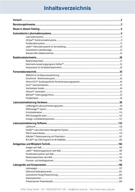 HiTec Zang Hauptkatalog 2010/2011 - HiTec Zang GmbH