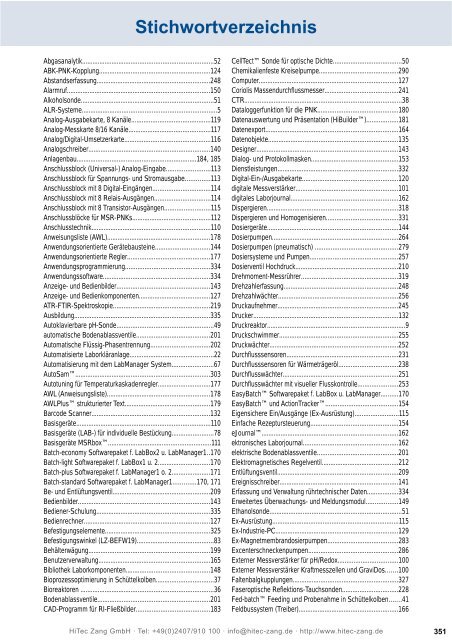 HiTec Zang Hauptkatalog 2010/2011 - HiTec Zang GmbH