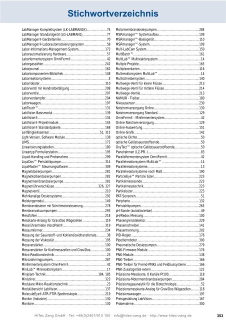 HiTec Zang Hauptkatalog 2010/2011 - HiTec Zang GmbH