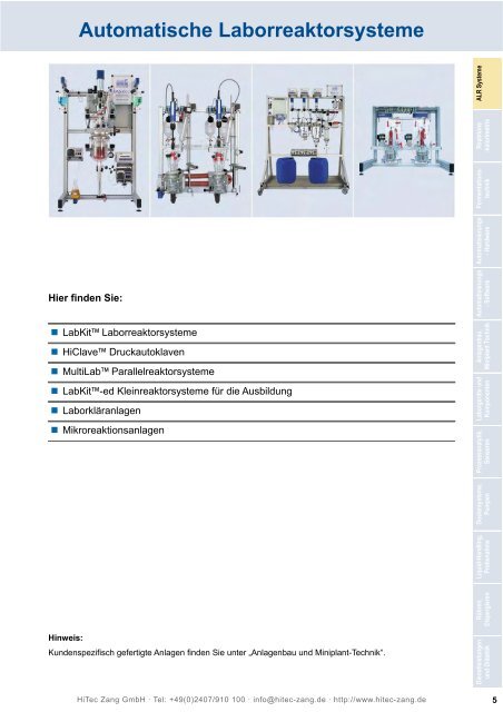 HiTec Zang Hauptkatalog 2010/2011 - HiTec Zang GmbH