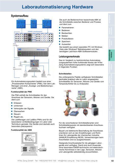 HiTec Zang Hauptkatalog 2010/2011 - HiTec Zang GmbH