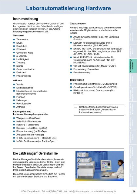 HiTec Zang Hauptkatalog 2010/2011 - HiTec Zang GmbH