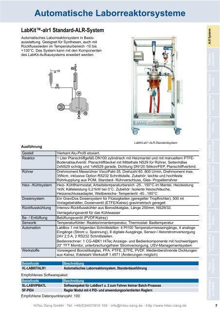 HiTec Zang Hauptkatalog 2010/2011 - HiTec Zang GmbH