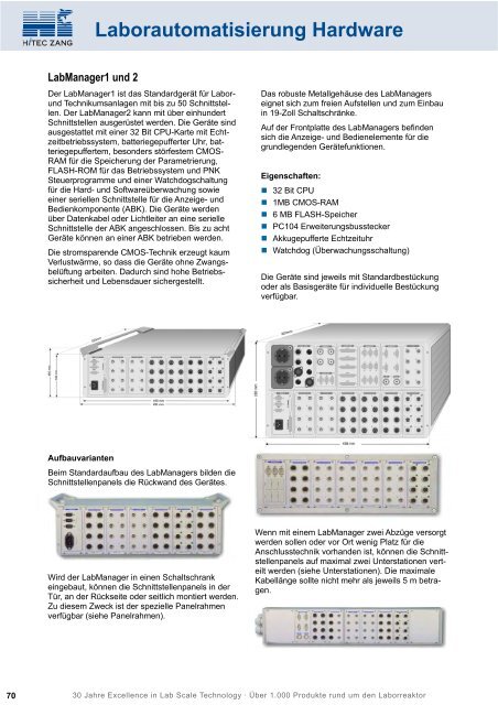 HiTec Zang Hauptkatalog 2010/2011 - HiTec Zang GmbH