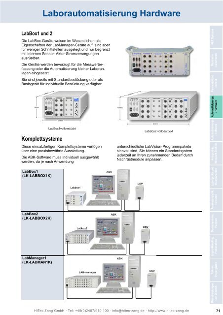 HiTec Zang Hauptkatalog 2010/2011 - HiTec Zang GmbH