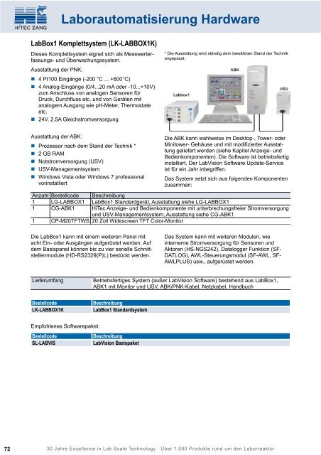 HiTec Zang Hauptkatalog 2010/2011 - HiTec Zang GmbH