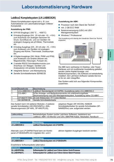 HiTec Zang Hauptkatalog 2010/2011 - HiTec Zang GmbH