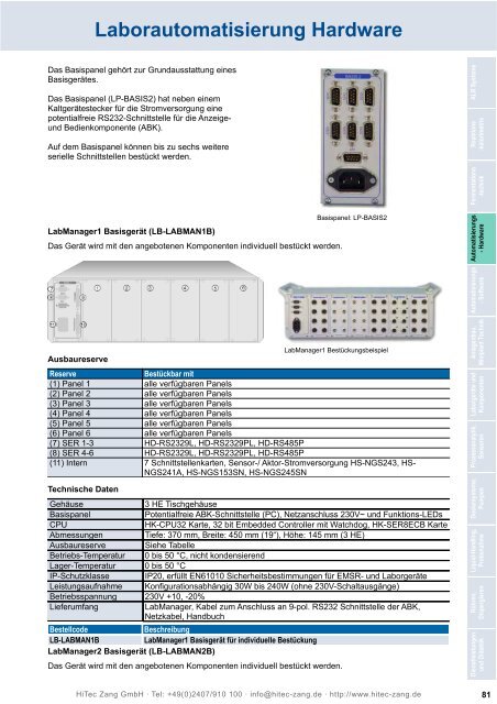 HiTec Zang Hauptkatalog 2010/2011 - HiTec Zang GmbH