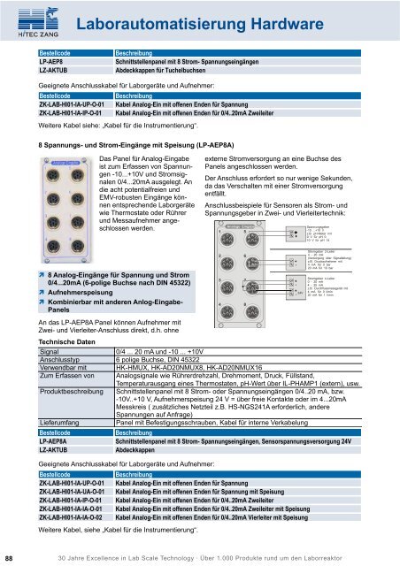 HiTec Zang Hauptkatalog 2010/2011 - HiTec Zang GmbH