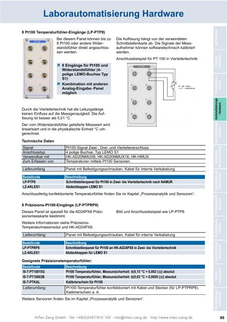 HiTec Zang Hauptkatalog 2010/2011 - HiTec Zang GmbH