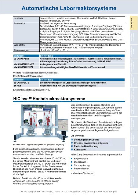 HiTec Zang Hauptkatalog 2010/2011 - HiTec Zang GmbH