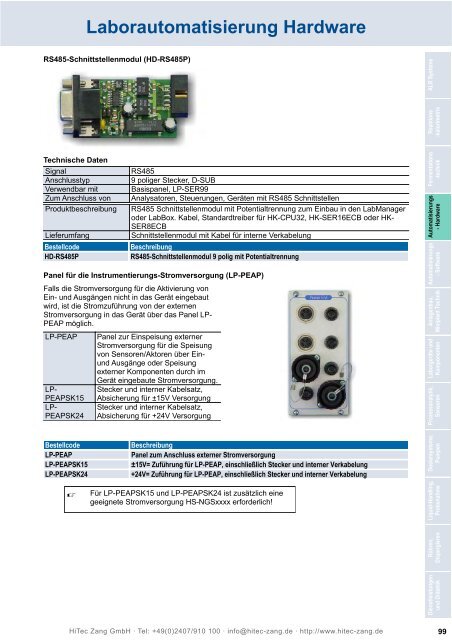 HiTec Zang Hauptkatalog 2010/2011 - HiTec Zang GmbH