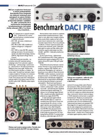 Benchmark DAC1 PRE - Audio