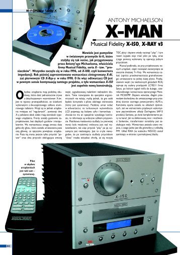 Musical Fidelity X-150, X-RAY v3 - Audio
