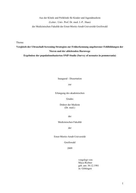 PromotionMRichter.pdf - Ernst-Moritz-Arndt-Universität Greifswald