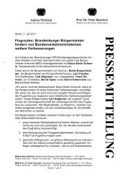 Flugrouten: Brandenburger Bürgermeister fordern ... - Andrea Wicklein