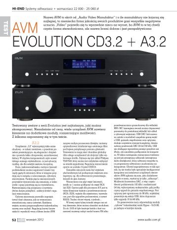 AvM Evolution CD3.2 + A3.2 - Audio