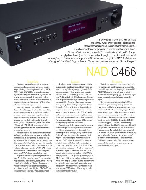 NAD C466 - Audio
