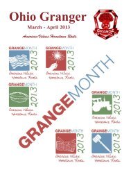 March - April 2013 - Ohio State Grange