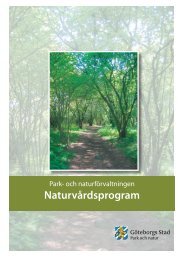 park- och naturförvaltningens naturvårdsprogram - Göteborg