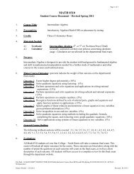 Student Course Document - NHC Math Department - Lone Star ...