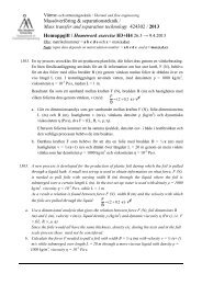 Massöverföring & separationsteknik / Mass transfer and separation ...