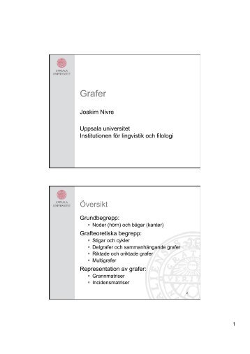 Grafer - Stp - Uppsala universitet