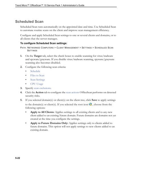 OfficeScan 10 Administrator's Guide - Online Help Home - Trend Micro
