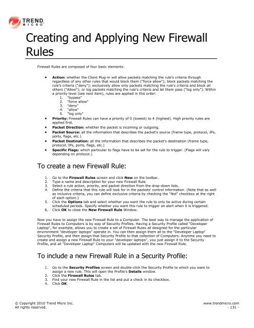 Intrusion Defense Firewall 1.2 User's Guide - Trend Micro? Online ...