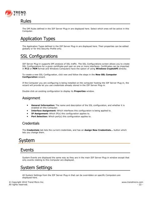 Intrusion Defense Firewall 1.2 User's Guide - Trend Micro? Online ...