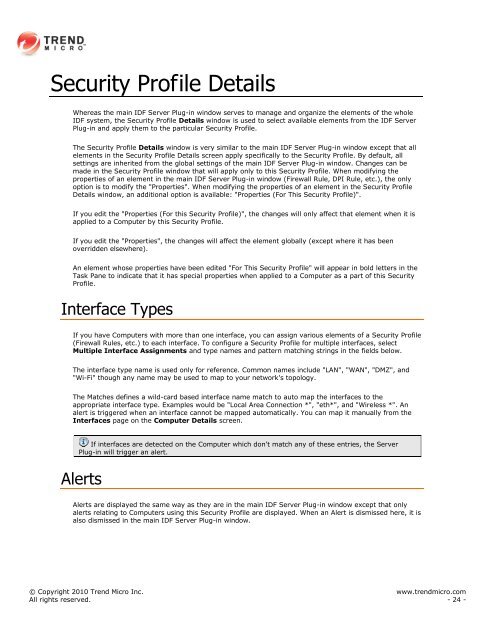 Intrusion Defense Firewall 1.2 User's Guide - Trend Micro? Online ...