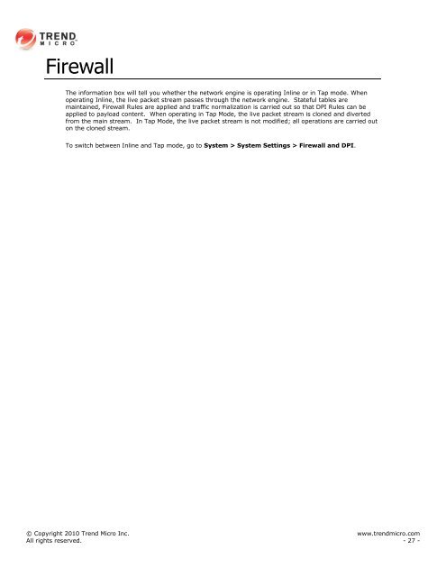 Intrusion Defense Firewall 1.2 User's Guide - Trend Micro? Online ...