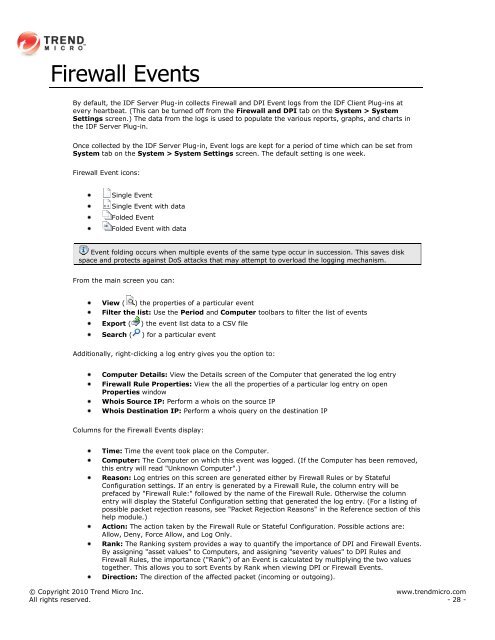 Intrusion Defense Firewall 1.2 User's Guide - Trend Micro? Online ...