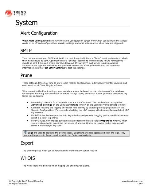 Intrusion Defense Firewall 1.2 User's Guide - Trend Micro? Online ...