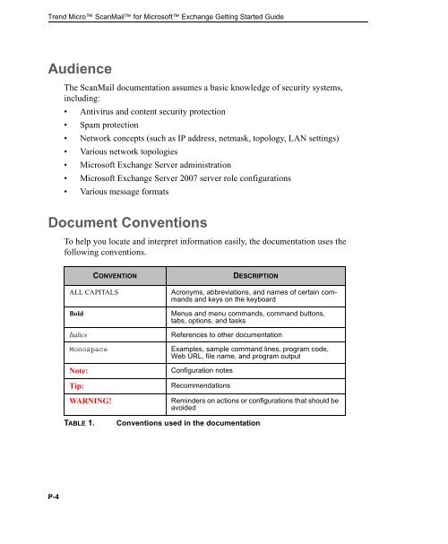 Trend Micro ScanMail for Microsoft Exchange Getting Started Guide