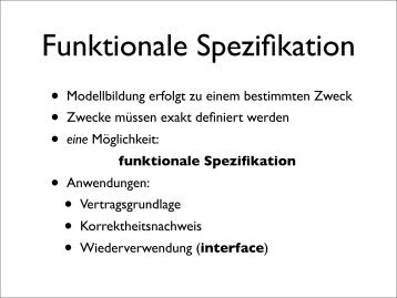 Funktionale Spezifikation