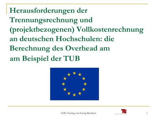 Trennungsrechnung der TUB