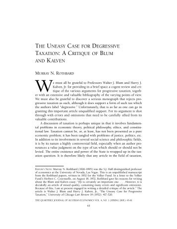 the uneasy case for degressive taxation: a critique of blum and kalven