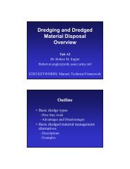 Dredging and Dredged Material Disposal Overview